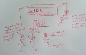 Frustrated motorist Steve Crowley used this stick drawing to overturn a parking ticket he was given for parking in the Lidl car park