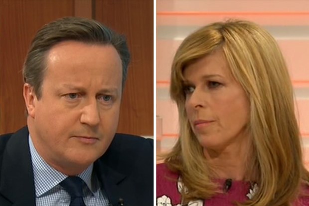 David Cameron and Kate Garraway