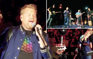 Coldplay bring James Corden 'back' to sing Prince tribute with band to packed stadium