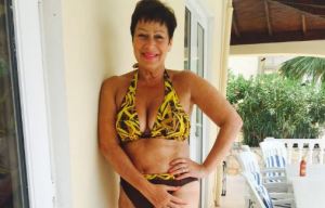 Denise Welch looks happy and healthy as she shows off her impressive figure