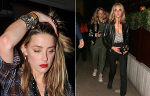 Amber Heard and Cara Delevingne avoid cameras as they try to hide blossoming relationship