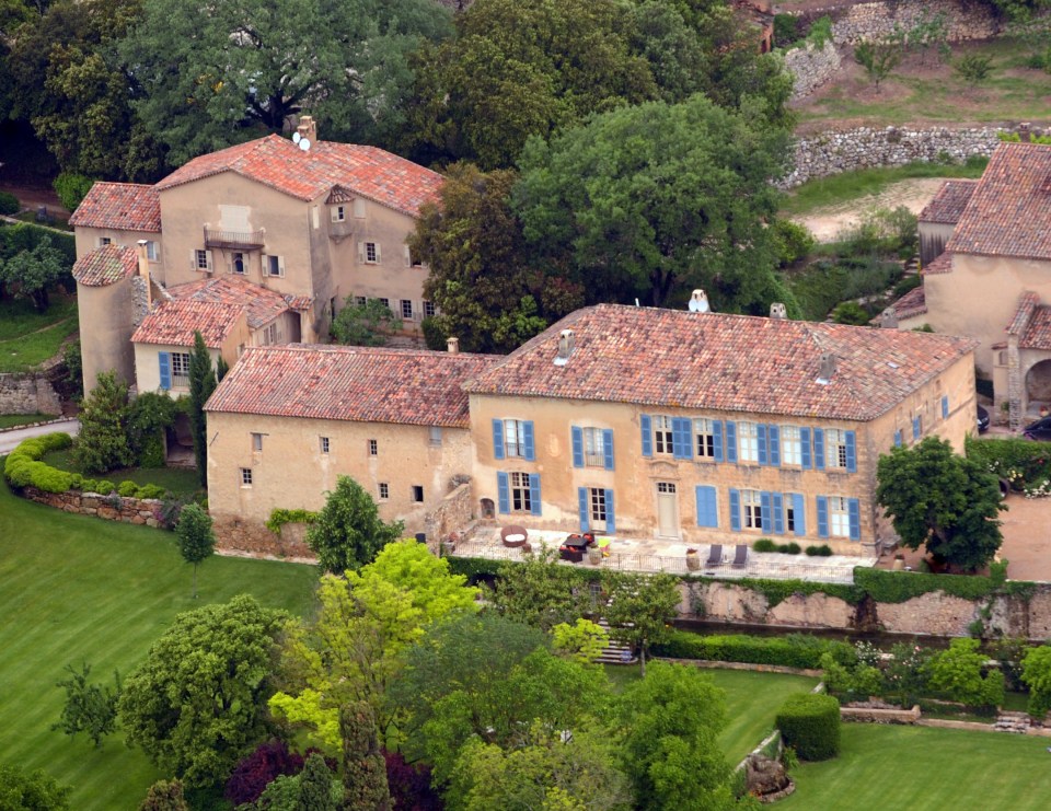 The vineyard estate, Chateau Miraval, is one of the couple's most impressive properties