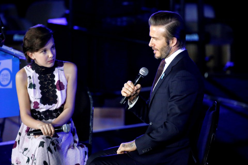 Millie Bobby Brown, David Beckham