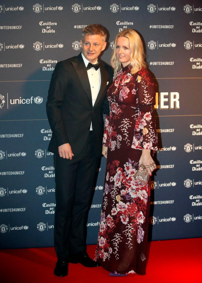  Ole Gunnar Solskjaer rocked up to the event with wife Silje at Old Trafford
