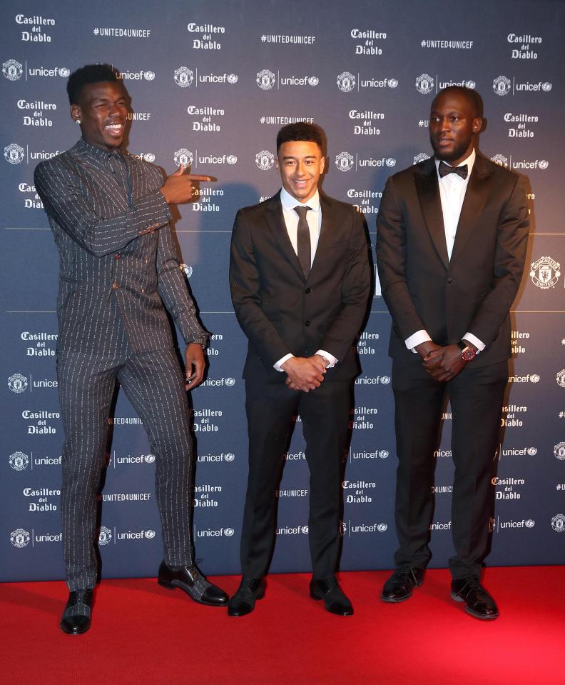  Paul Pogba, Jesse Lingard and Romelu Lukaku all attended the Unicef Gala Dinner