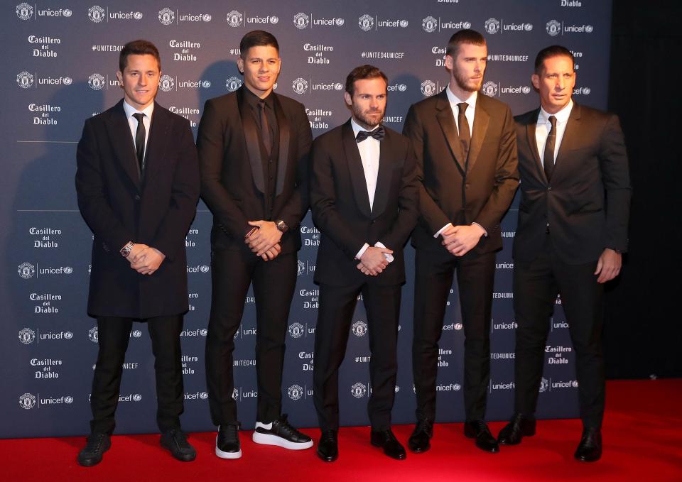 David De Gea, Juan Mata, Ander Herrera and Marcos Rojo left all eyes on them