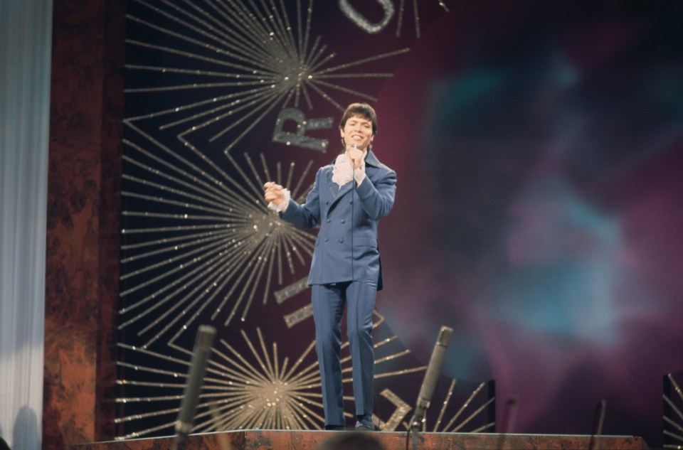 Cliff Richard performing at the Eurovision Song Contest.