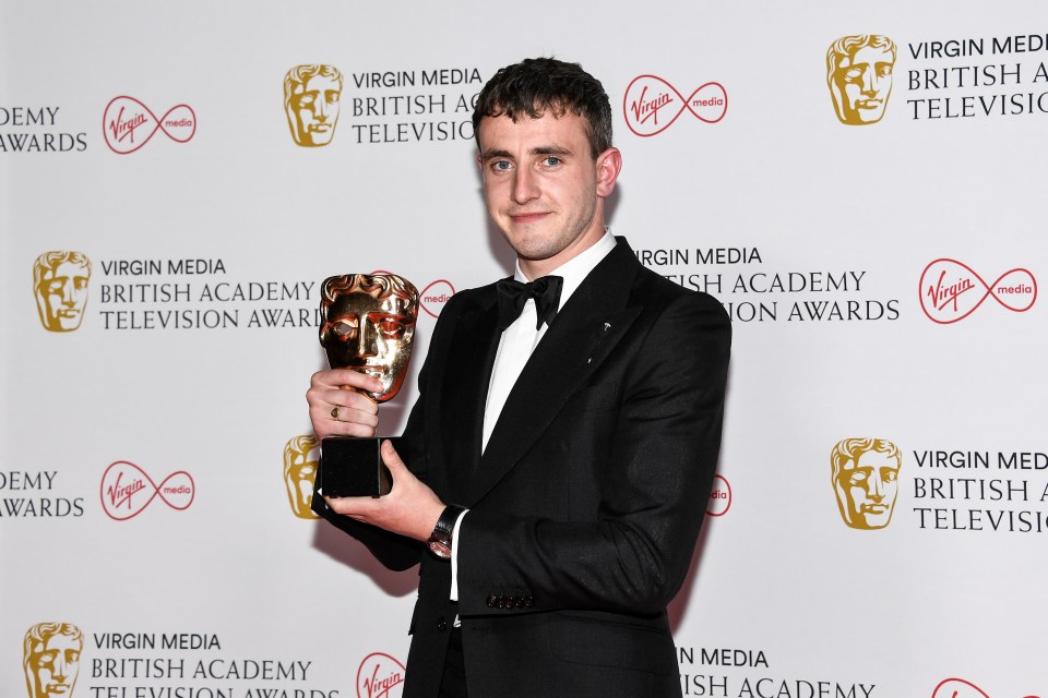 Paul Mescal picked up Leading Actor at the Bafta TV Awards