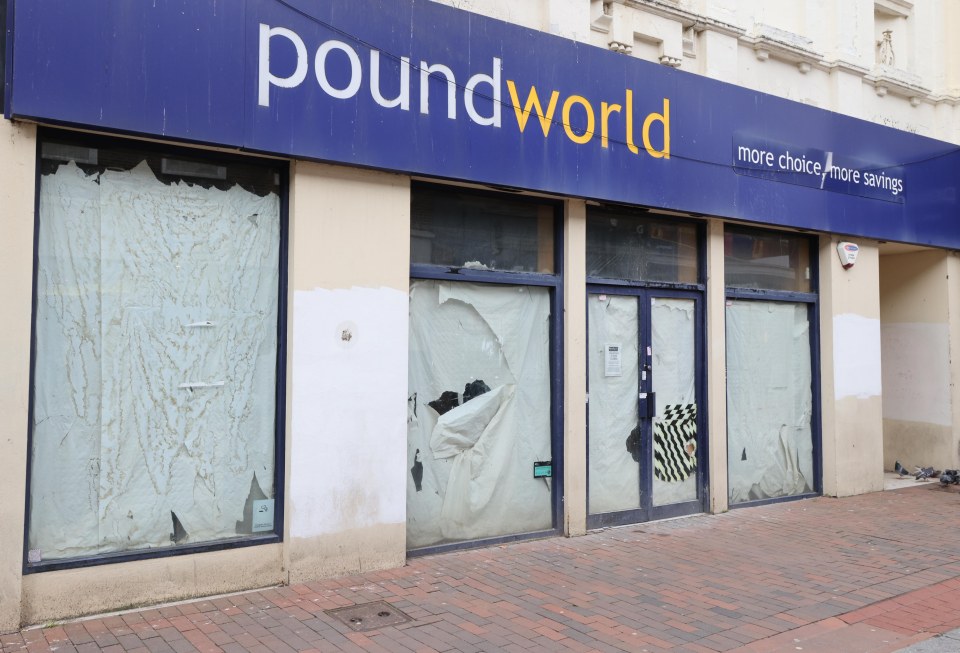 An empty Pound World in Chatham, Kent