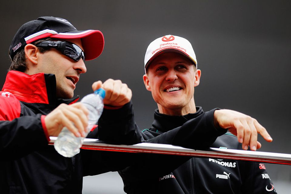 Timo Glock (pictured), former F1 driver and friend of Michael Schumacher's, said his injuries are still 'hard to accept'