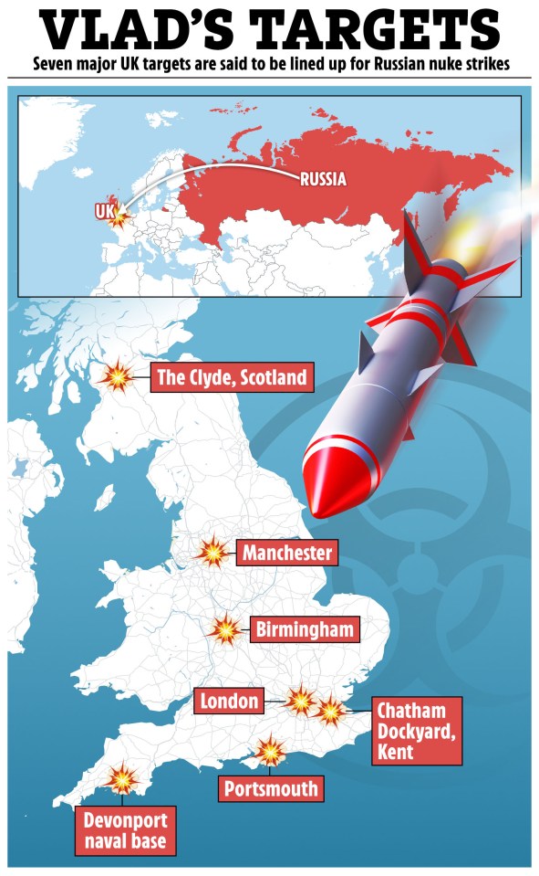 a map showing vlad 's targets in the uk