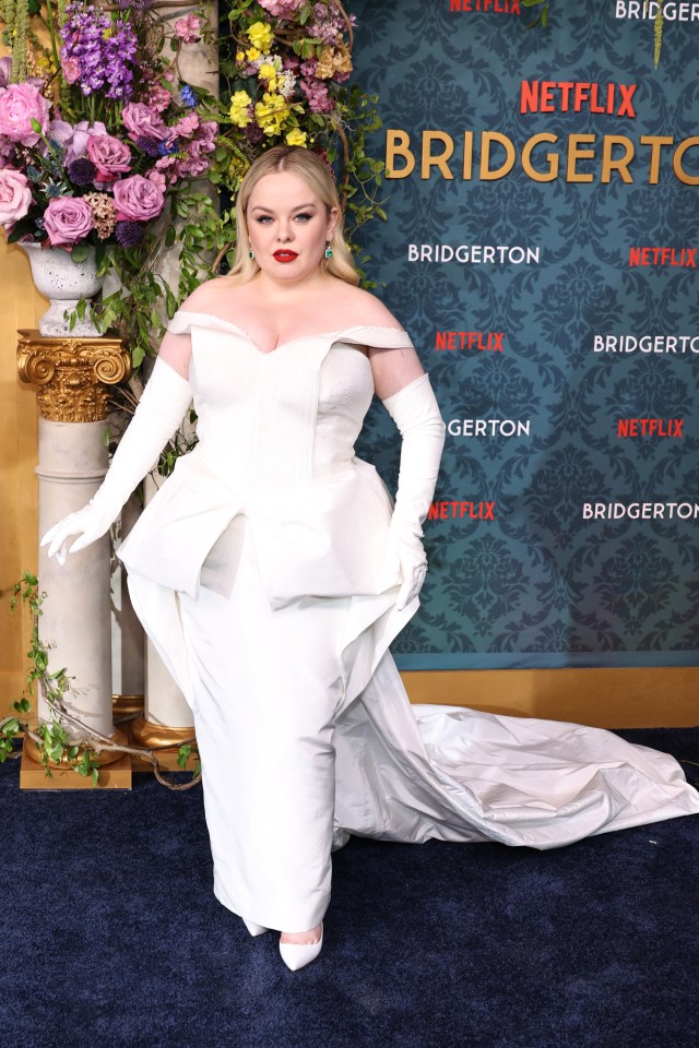 Nicola Coughlan at the Bridgerton Season 3 premiere.