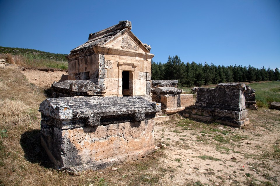 Ancient tombs in a necropolis.