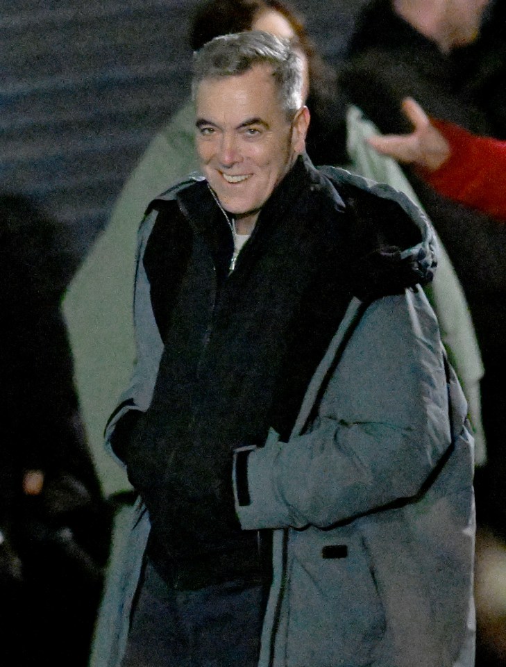 James Nesbitt on the set of the Netflix series *Run Away*.