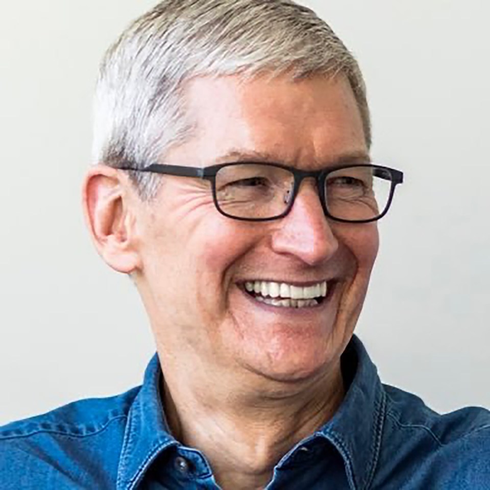 Tim Cook smiling.