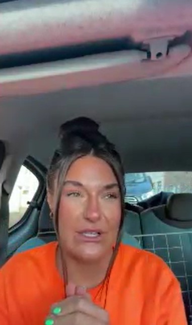 Kristina from MAFS UK in an orange sweatshirt, speaking to the camera.