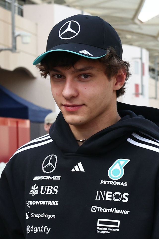 Andrea Kimi Antonelli of Mercedes during Formula 1 pre-season testing.