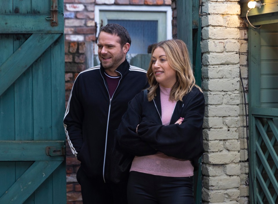 Daisy Midgeley and Daniel Osbourne in Coronation Street.