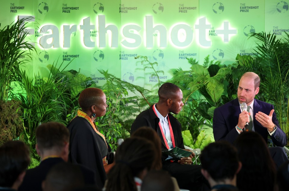 Prince William at an Earthshot Prize panel discussion.