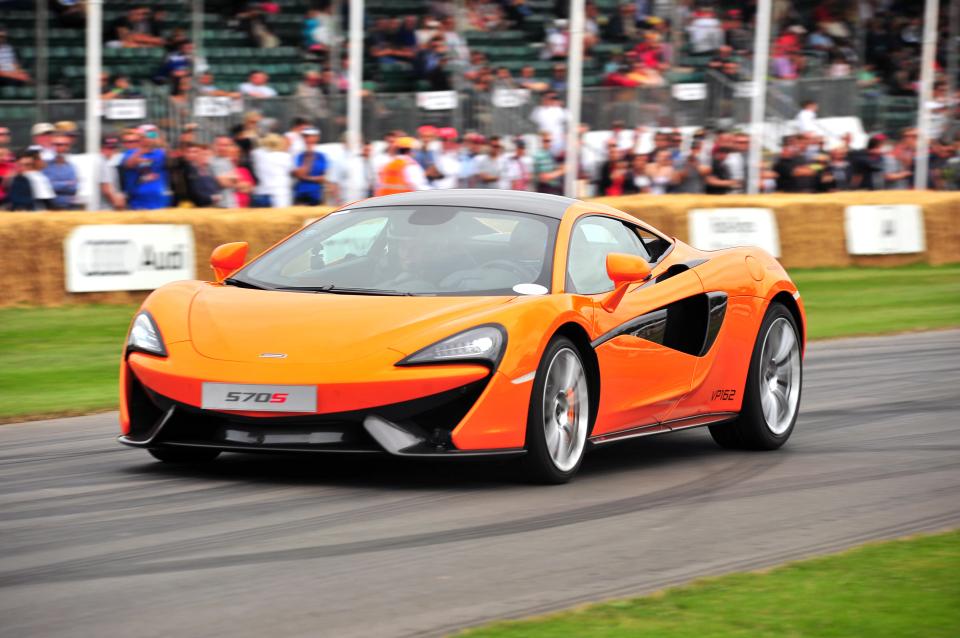 Orange McLaren 570S at the Goodwood Festival of Speed.