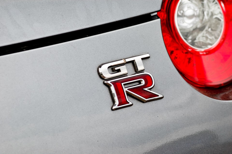 GT-R emblem on a car.