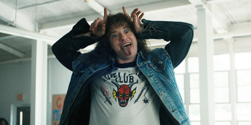 Joseph Quinn as Eddie Munson in Stranger Things season 4.