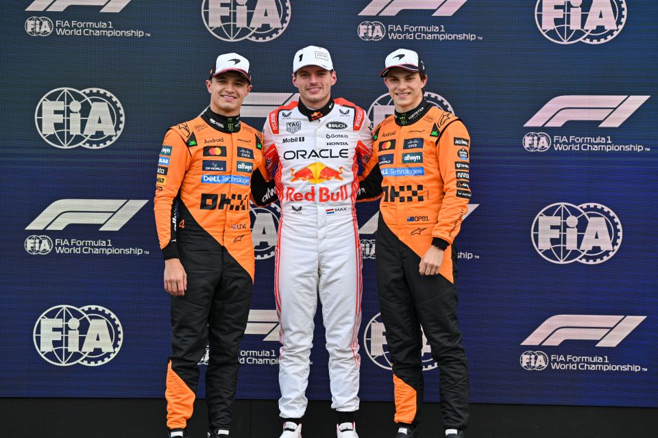 Lando Norris, Max Verstappen, and Oscar Piastri at the Japanese Grand Prix qualifying.