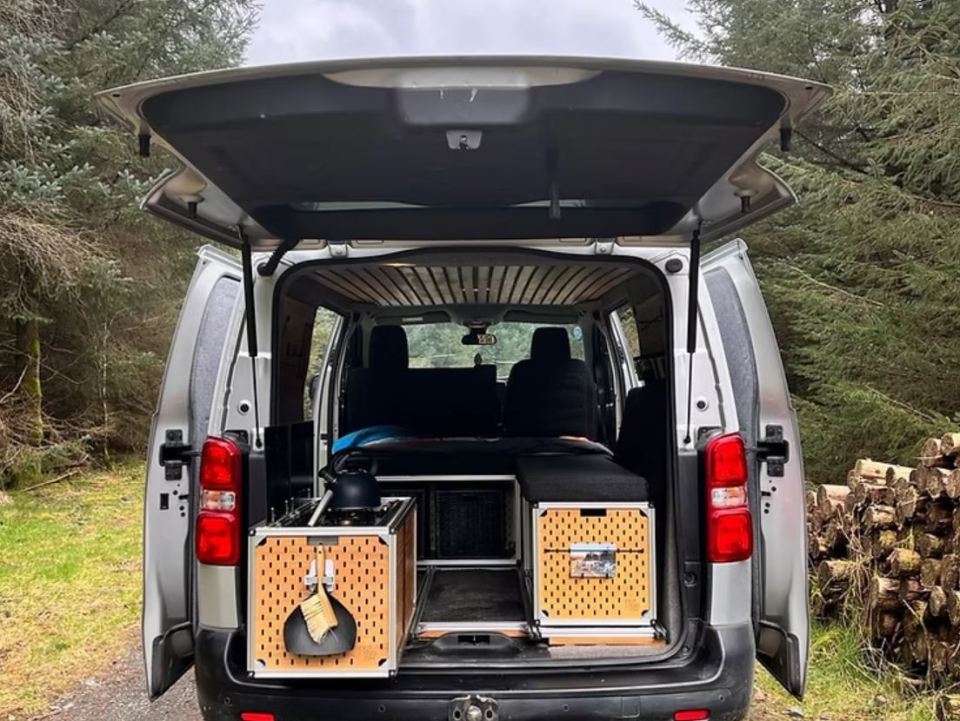 Expedition kit in a camper van.