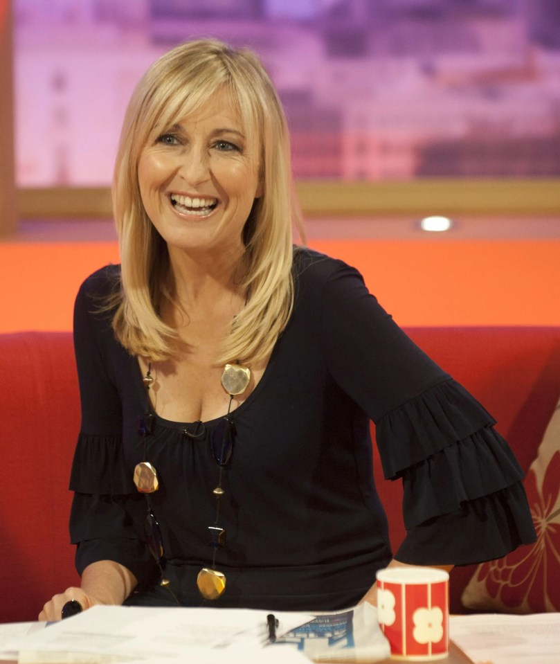 Fiona Phillips guest-hosting a TV program.