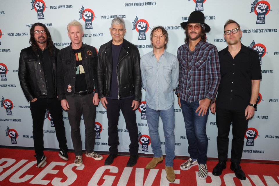 Foo Fighters at a Power to the Patients concert.
