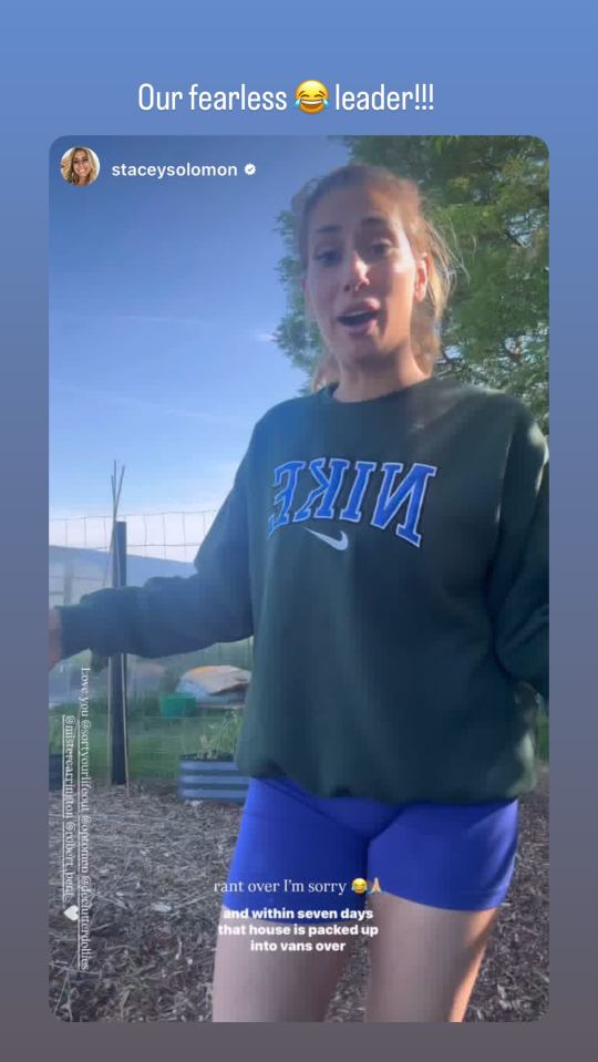 Woman in Nike sweatshirt speaking to camera.
