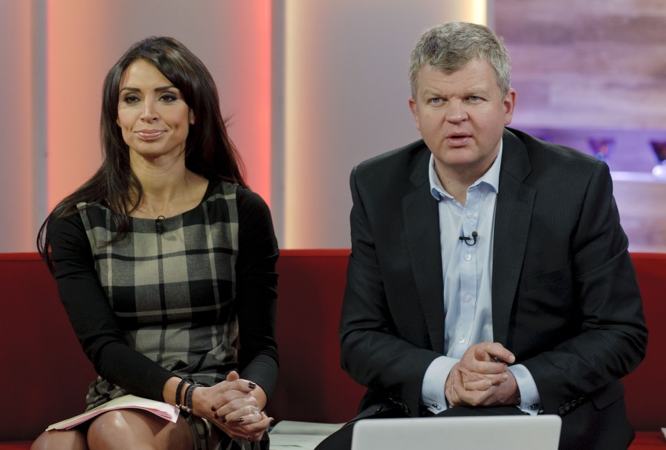 Christine Bleakley and Adrian Chiles, television presenters.