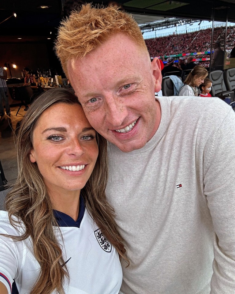 Selfie of Will Still and his girlfriend at a soccer game.